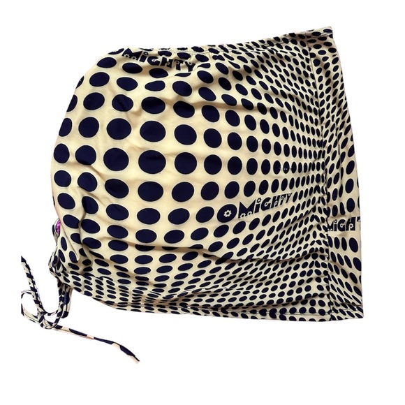 OMIGHTY yellow black mesh polka dot illusion long sleeve top and skirt set - Picture 7 of 7